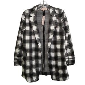 NWT Philosophy Women’s Checkered Plaid Blazer Stretch Business Party Sz Medium